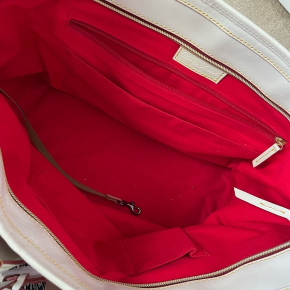 Dooney & Burke pink and white striped handbag - Picture 5 of 9